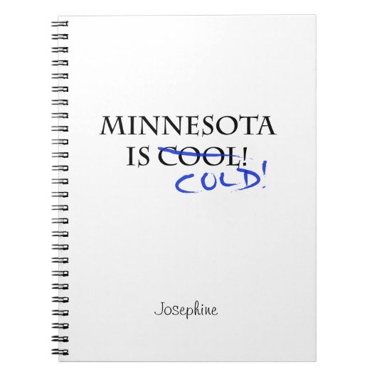 Minnesota is kool notitieboek (Voorkant)