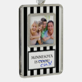 Minnesota is kool verzilverd omlijst ornament (Rechts)