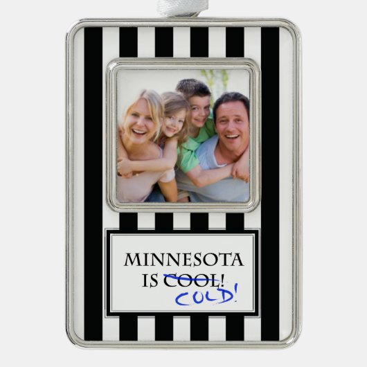 Minnesota is kool verzilverd omlijst ornament (Voorkant)