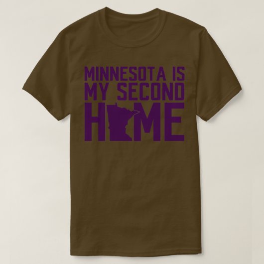 Minnesota is mijn tweede thuis t-shirt (Design voorkant)