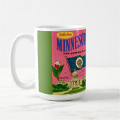 Minnesota kaart ansichtkaart mok (Links)