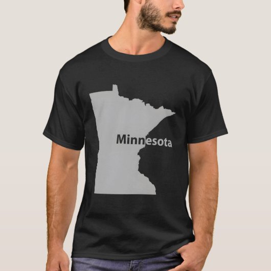 Minnesota Kaart Home State Pride Gift T-shirt (Voorkant)