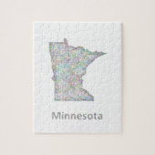 Minnesota-kaart Legpuzzel (Verticaal)