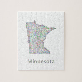 Minnesota-kaart Legpuzzel