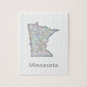 Minnesota-kaart Legpuzzel