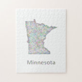 Minnesota-kaart Legpuzzel (Verticaal)