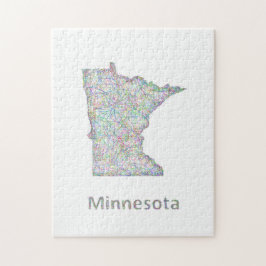 Minnesota-kaart Legpuzzel