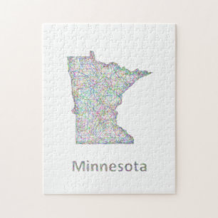 Minnesota-kaart Legpuzzel
