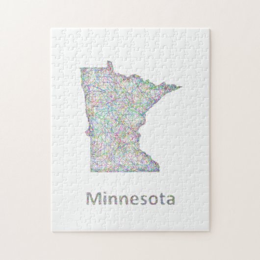 Minnesota-kaart Legpuzzel (Verticaal)