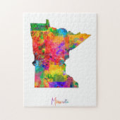 Minnesota-kaart Legpuzzel (Verticaal)