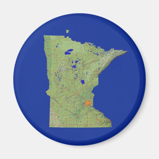 Minnesota kaart magneet (Voorkant)