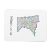 Minnesota-kaart Magneet (Horizontaal)