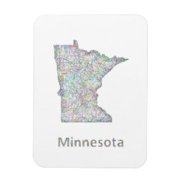 Minnesota-kaart Magneet