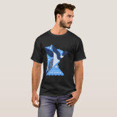 Minnesota kaart met een Loon Vogel Geest van het N T-shirt (Voorkant volledig)