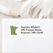 Minnesota kaart retour adres label (Insitu)