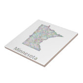 Minnesota-kaart Tegeltje (Zijkant)