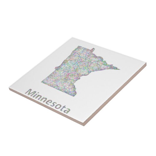 Minnesota-kaart Tegeltje (Zijkant)