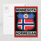 Minnesota Kaarten Noorse Amerikaanse Post (Voorkant / Achterkant)