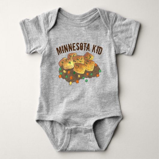 Minnesota Kind Hot Dish Tater tot Hotdish Casserol Romper (Voorkant)