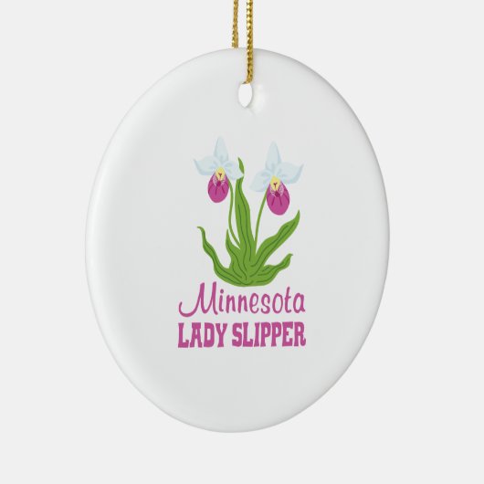 Minnesota Lady Slipper Keramisch Ornament (Rechts)