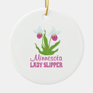 Minnesota Lady Slipper Keramisch Ornament