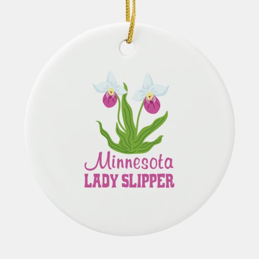 Minnesota Lady Slipper Keramisch Ornament (Voorkant)