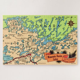 Minnesota Lakes 20x30 Map Jigsaw Puzzle Legpuzzel