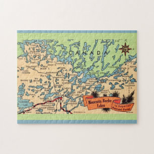 Minnesota Lakes Kaart Mok Legpuzzel