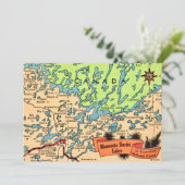 Minnesota Lakes Map Card Bedankkaart (Staand voorkant)