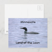 Minnesota land Loon Briefkaart (Voorkant / Achterkant)