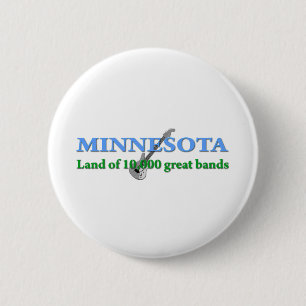 Minnesota - Land met 10.000 Banden Ronde Button 5,7 Cm