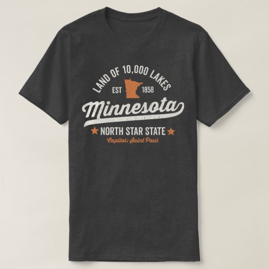 Minnesota Land van 10000 Meren T-shirt (Design voorkant)