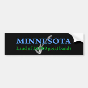 Minnesota - Land van 10.000 Banden Bumpersticker