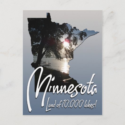 Minnesota Land van 10.000 Meren Briefkaart (Voorkant)