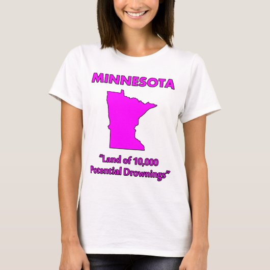 Minnesota - Land van 10.000 Potentiële Verdrinking T-shirt (Voorkant)