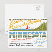 Minnesota - Land van Tien Duizenden Meren Briefkaart (Voorkant / Achterkant)