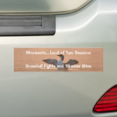 Minnesota...Land van twee seizoenen Bumpersticker (Op auto)