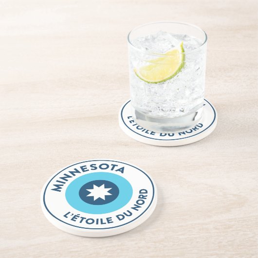 Minnesota - L'Étoile du Nord Zandsteen Onderzetter (Zijkant)