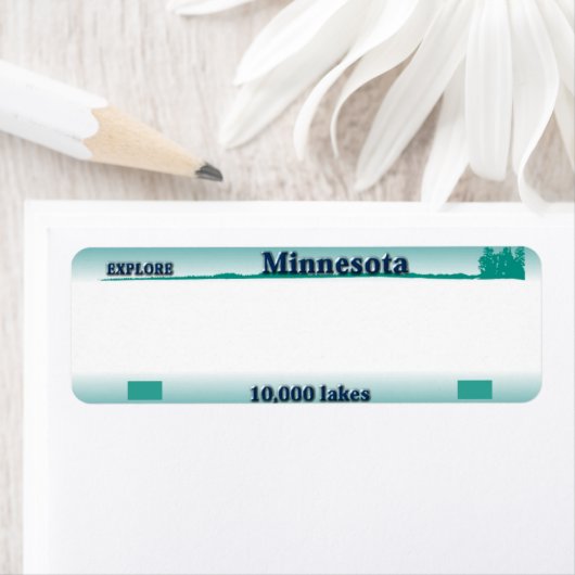 Minnesota License Plate Address Label (Insitu)