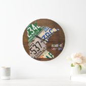 Minnesota Licentie Bord Map Clock Grote Klok (Huis)