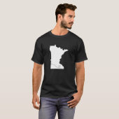 Minnesota Liefde Hart Home State Midwest  Re T-shirt (Voorkant volledig)