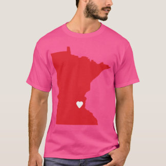 Minnesota Liefde in het rood T-shirt