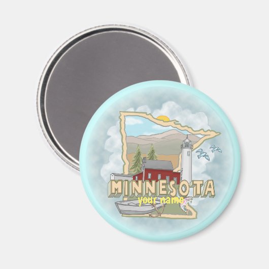Minnesota Lighthouse magneet (Voorkant / Achterkant)