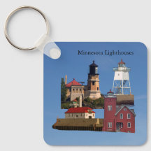 Minnesota Lighthouse metalen sleutelhanger