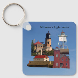 Minnesota Lighthouse metalen sleutelhanger