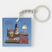Minnesota Lighthouses acryl sleutelhanger (Achterkant)