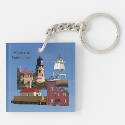Minnesota Lighthouses acryl sleutelhanger (Achterkant)