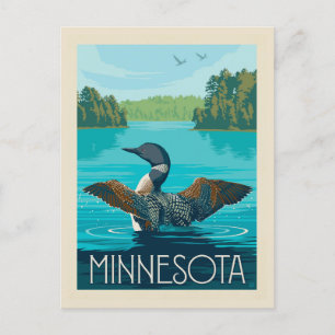 Minnesota   Loon Briefkaart