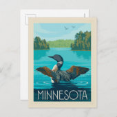 Minnesota | Loon Briefkaart (Voorkant / Achterkant)
