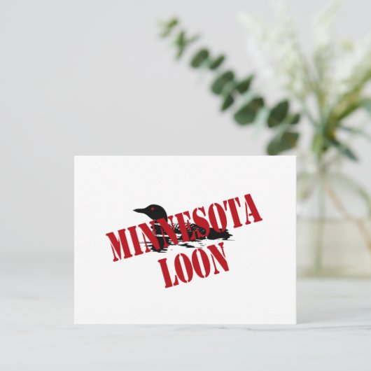 Minnesota Loon Briefkaart (Staand voorkant)